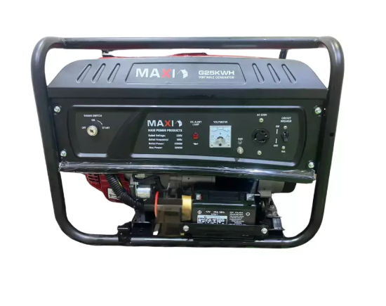 Maxi 25GKWH 3.1kva Gasoline Generator Key + Wheels & Handle