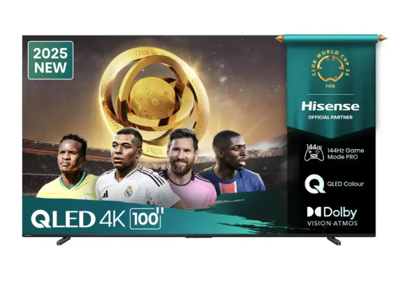 Hisense TV QLED 100 Inch Q7Q 4K Smart 144Hz VRR QLED Gaming TV