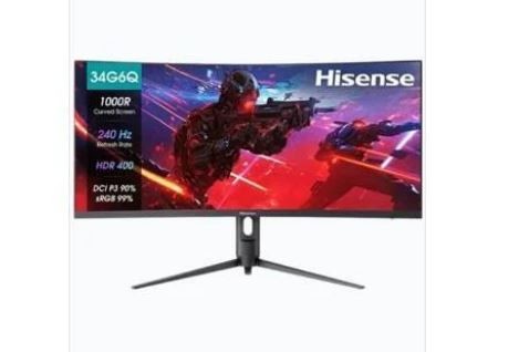 Hisense 34g6q-pro 34 Inch Ultra-curved Screen 240hz Qhd Gaming Monitor With Built-in Speaker MON34G6QPRO