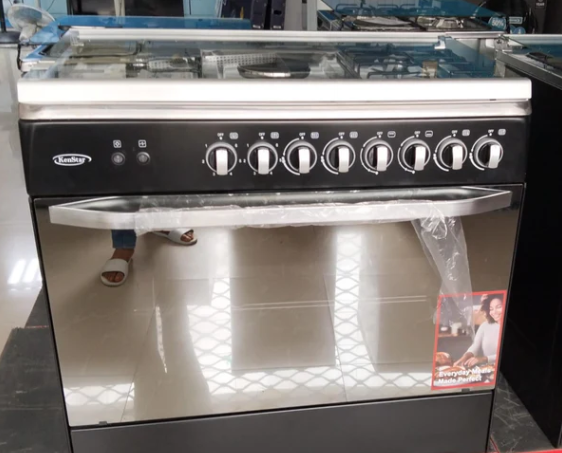Kenstar 4 Gas Burner + 2 Electric Hotplate Standing Cooker Auto Ignition KS-GCX6090-42S