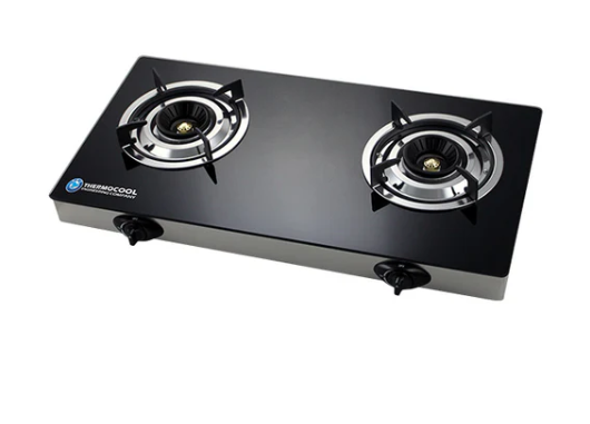 Haier Thermocool Table Glass Gas Cooker - TEC TBL CKR 2HOB TGC-2GA Glass Duo