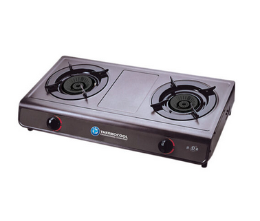 Haier Thermocool Table Gas Cooker - TEC CKR TBL 2HOB TGC-2TA TEFLON DUO