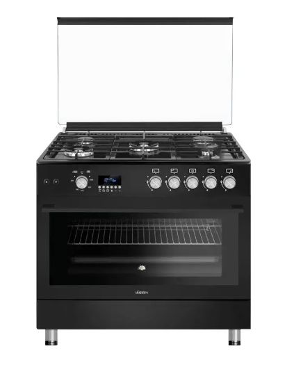 Maxi Gas Cooker 60x90 CM (5) Burners Shine Line Black Matte (FK962DBB)