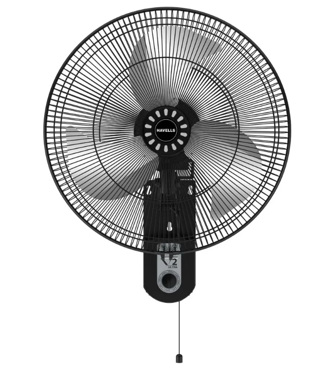 Havells PACER METAL BLADE Wall Fan 450mm Black