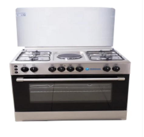 Haier Thermocool 4 Gas Burner + 1 Electric Hotplate Standing Cooker D Madame 904G1E OG-9841 Inox