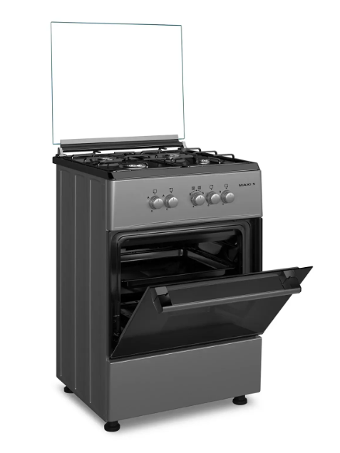 Maxi Gas Cooker 60x60 CM (4) Burners Black & Grey (BASIC)