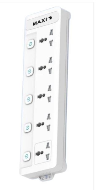 MAXI EXTENSION 5 OUTLET SWITCH MAXIEXT5K5-PS