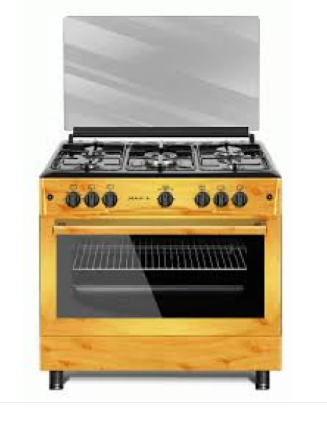 Maxi Gas Cooker 60x90 CM (5) Burners Wood (TR)