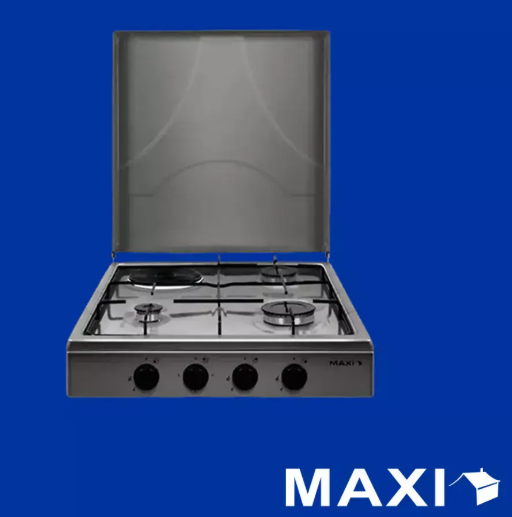 Maxi Tabletop Gas Cooker 3 Burners & 1 Electric Plate (411OC)