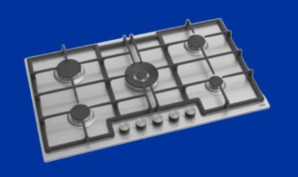 Maxi 5 Burners Tabletop Gas Cooker Stainless Steel MAXIBURNERED041