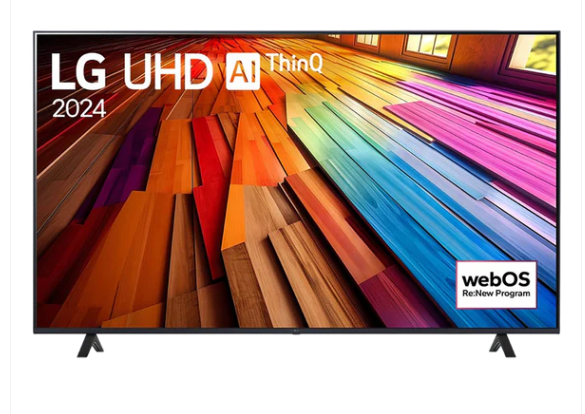 LG 75 Inch 4K UHD Smart TV- AI Think 4K Smart, Satellite, AV, 3 HDMI, 2 USB,DTV - UT80006LA