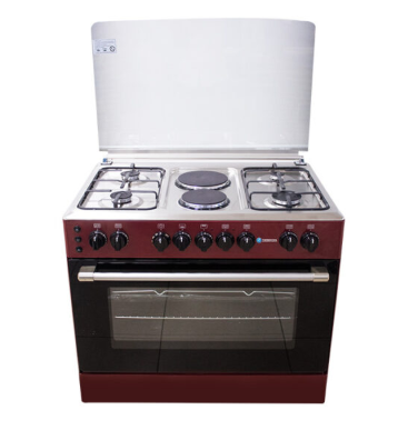 HAIER THERMOCOOL TEC Cooker Madame 904G2E – 4 Gas & 2 Electric Burner (90cm x 60cm) Burgundy