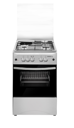 Maxi Gas Cooker 50x50 CM (3+1) Burners Inox
