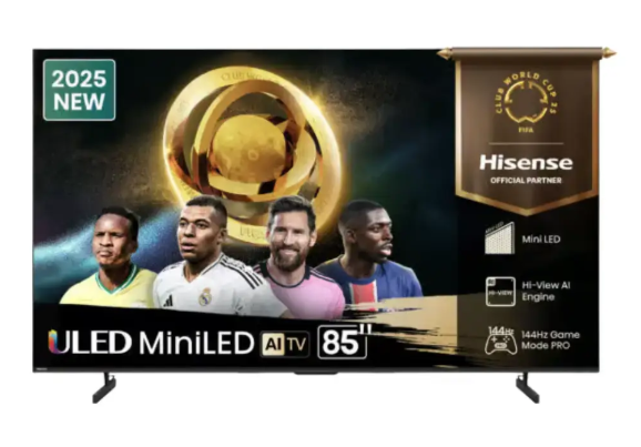 Hisense TV ULED 85 Inch U7Q 4K Smart TV Mini-LED 144Hz VRR QLED Gaming TV HISTV85U7Q