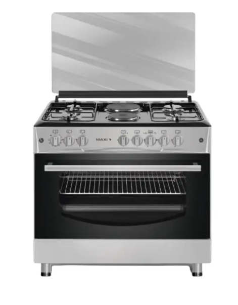 Maxi STYLE 60*90 (4 Cooker + 2 Electric) Burner Standing Gas Cooker INOX