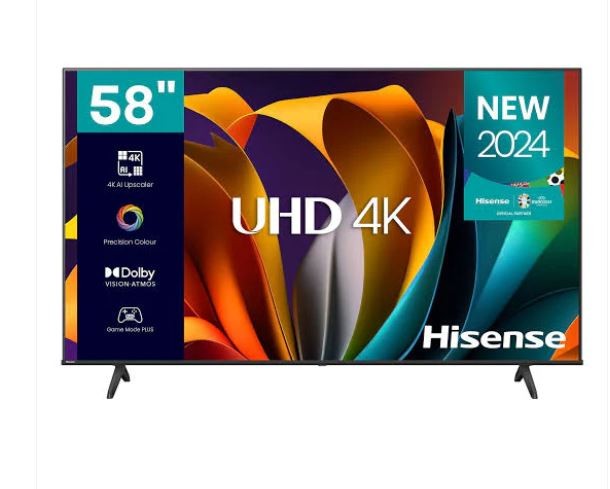Hisense TV 58 inch UHD 4K SMART 3 HDMI, 2 USB, 1 AV