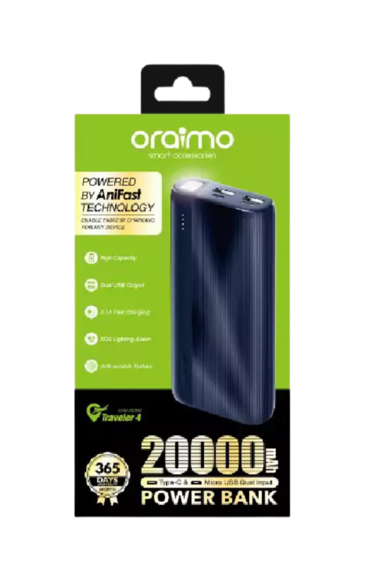 ORAIMO 20000MAH POWER BANK WITH TYPE C '