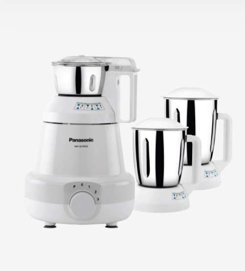 Panasonic Mixer Grinder | 3 Jar | White | MX-GC3550