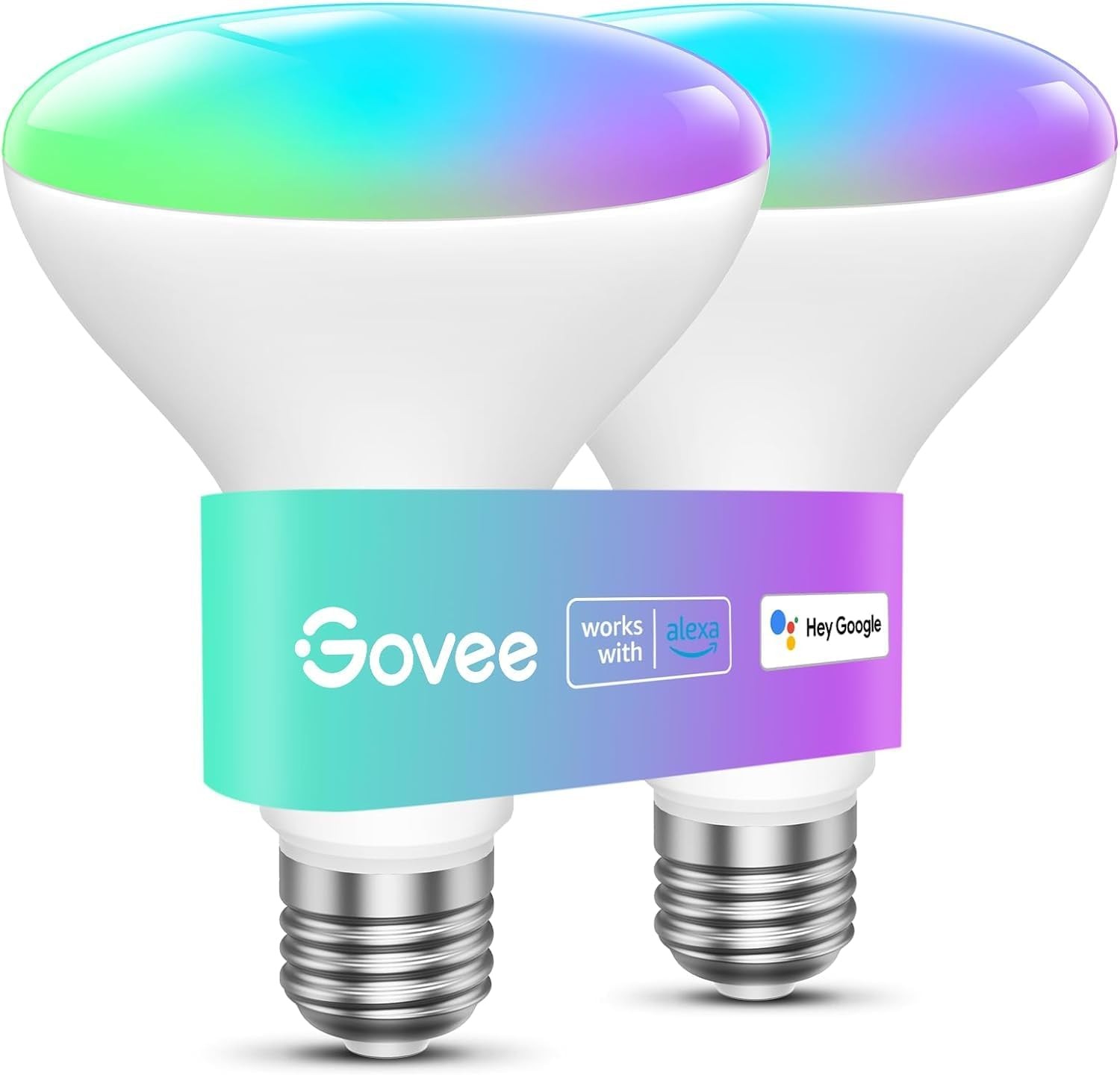 Govee Smart Light Bulbs, 1200 Lumens Dimmable BR30 Bulbs, RGBWW Color Changing Light Bulb, Flood Light Bulbs Work with Alexa, Google Assistant, WiFi &.