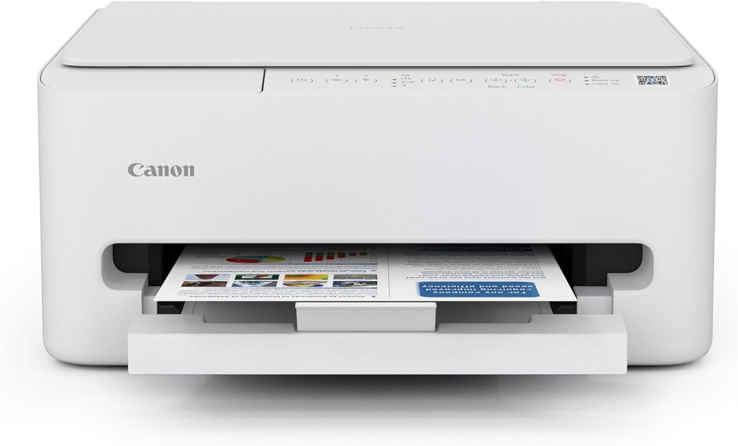 Canon PIXMA TS4320 Wireless Color Inkjet Printer for Duplex Printing, White – Cost Efficient Home Printer with Copier/Scanner, Compact Design, Easy Setup, 1 Year Limited Warranty