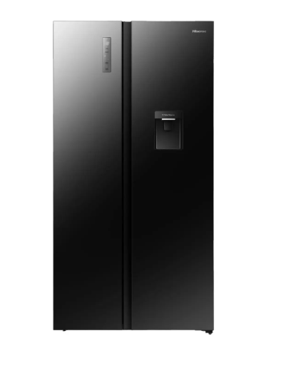 HISENSE REF SBS 529LTR NO FROST LED DISPLAY, R600, WATER DISPENSER, BLACK – 5P558NMSG