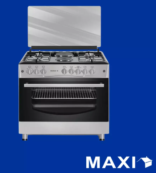 Maxi Gas Cooker 60x90 CM (4+2) Burners Black & Grey